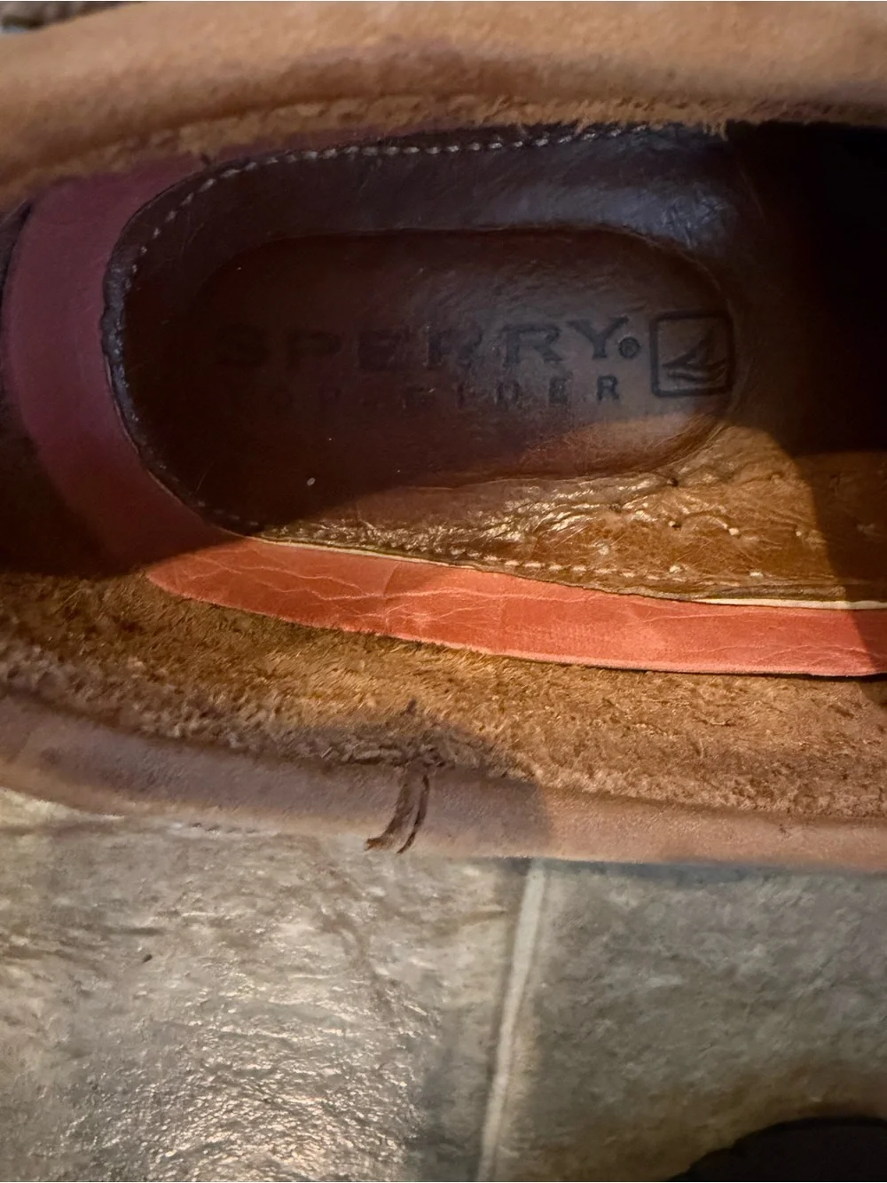 Sperry Tan Leather Boat Shoes Sz 8W